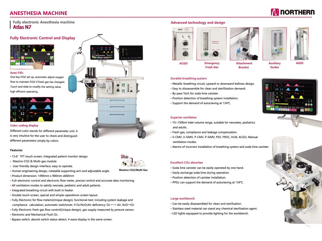 Full electronic anesthesia machine Atlas N7 / NORTHERN